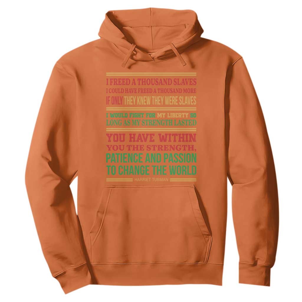 Harriet Tubman Powerful Quote Hoodie Female Empowerment History Gift