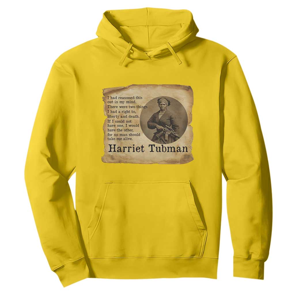 Harriet Tubman Quote Hoodie Liberty Or Death Empowerment Gift