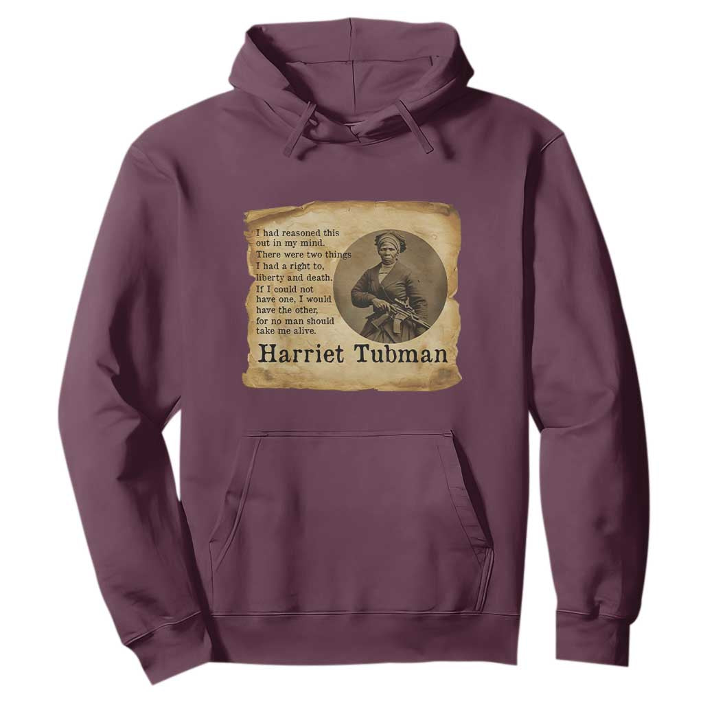 Harriet Tubman Quote Hoodie Liberty Or Death Empowerment Gift