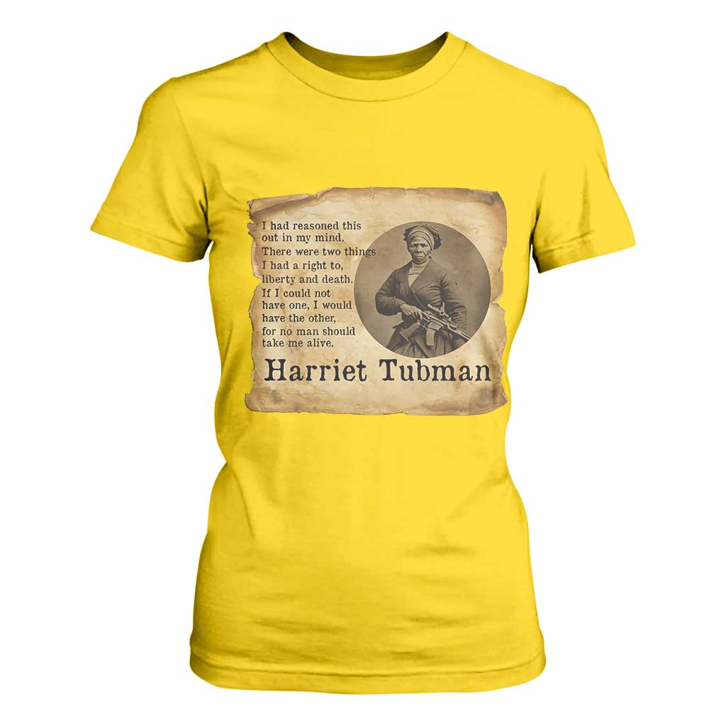Harriet Tubman Quote T Shirt For Women Liberty Or Death Empowerment Gift