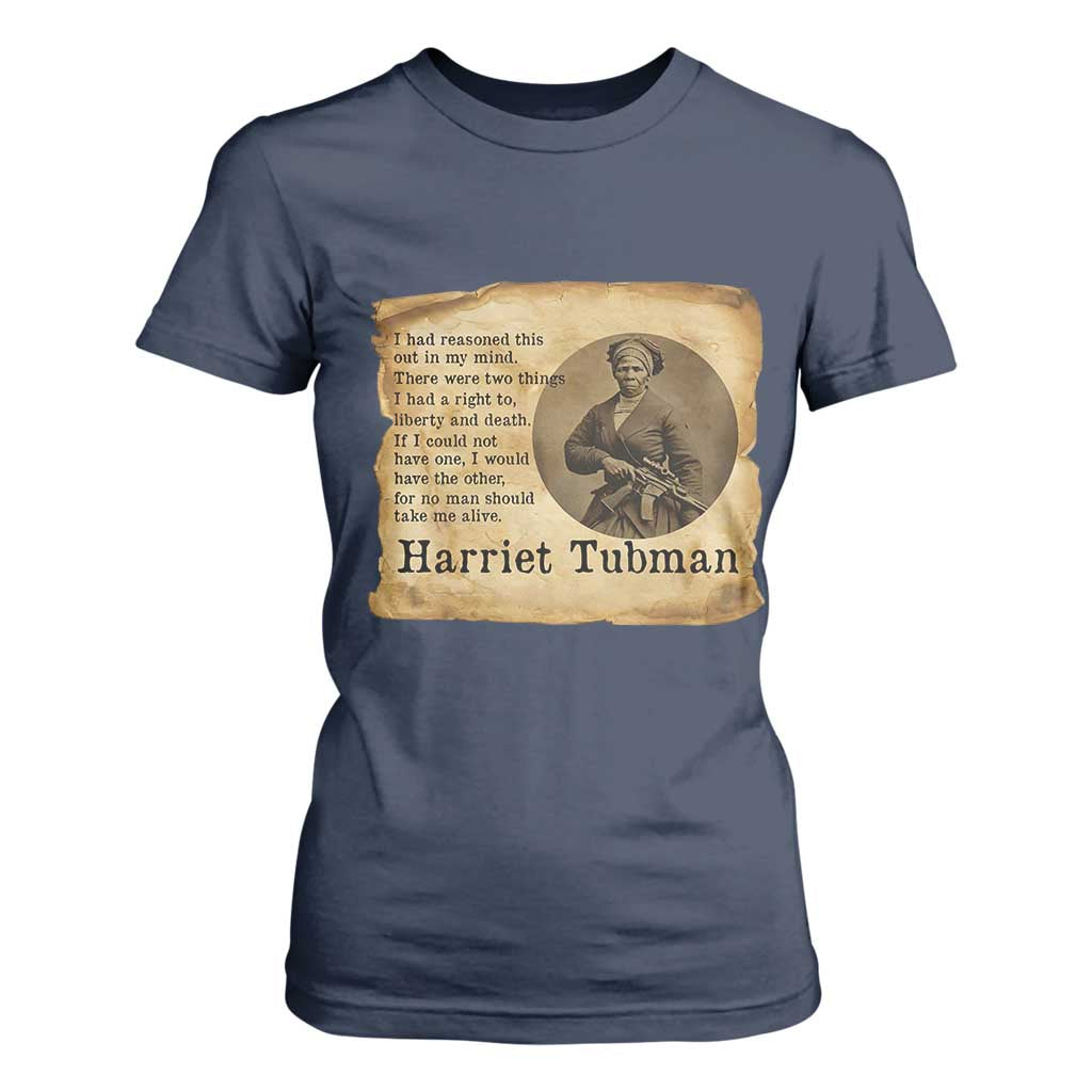 Harriet Tubman Quote T Shirt For Women Liberty Or Death Empowerment Gift