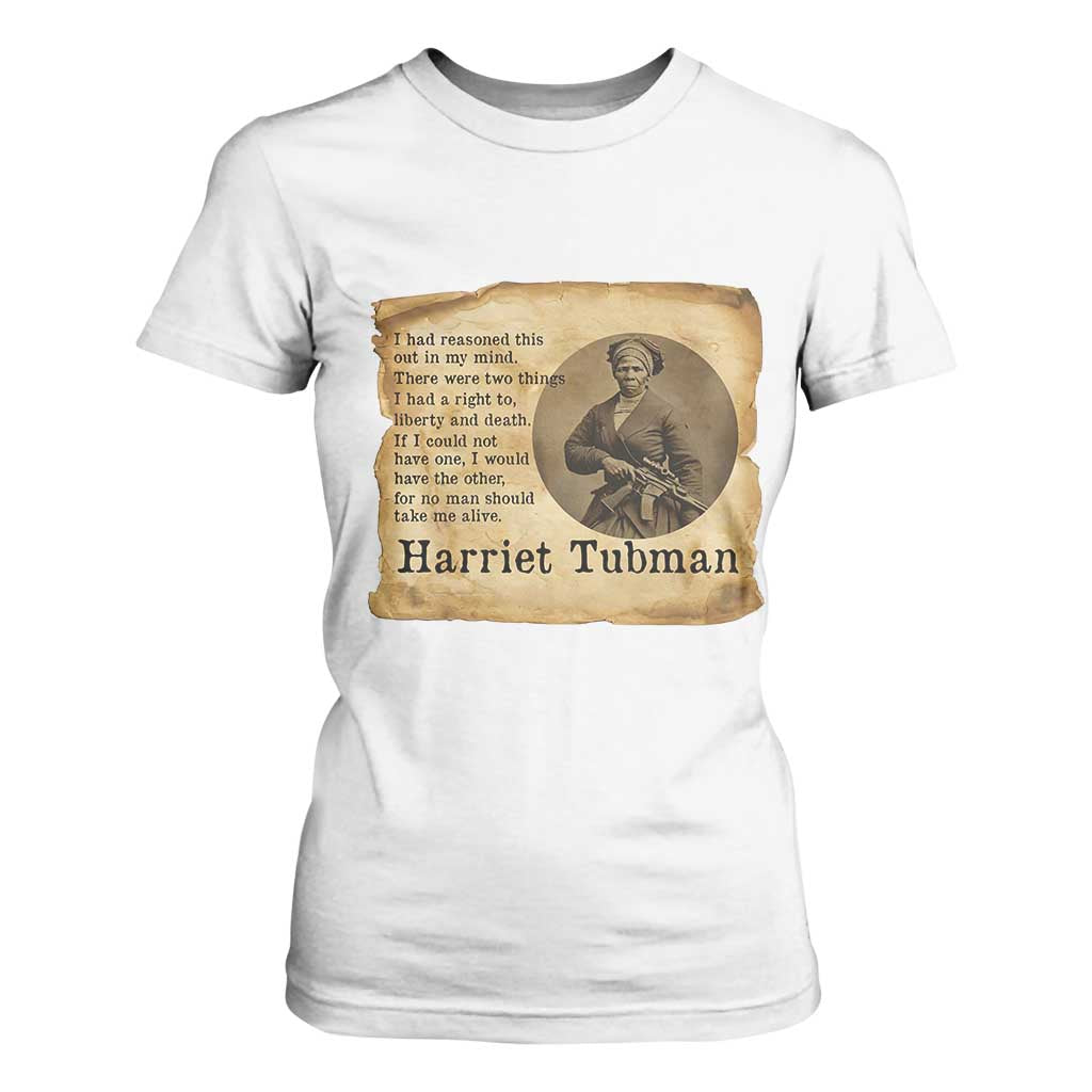 Harriet Tubman Quote T Shirt For Women Liberty Or Death Empowerment Gift