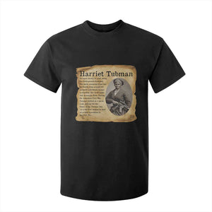 Vintage Harriet Tubman Poster T Shirt For Kid Female Empowerment History Gift