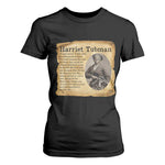 Vintage Harriet Tubman Poster T Shirt For Women Female Empowerment History Gift