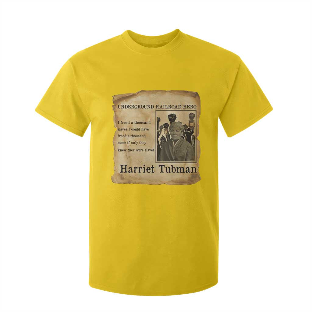 Harriet Tubman Quote T Shirt For Kid I Freed A Thousand People Vintage Poster