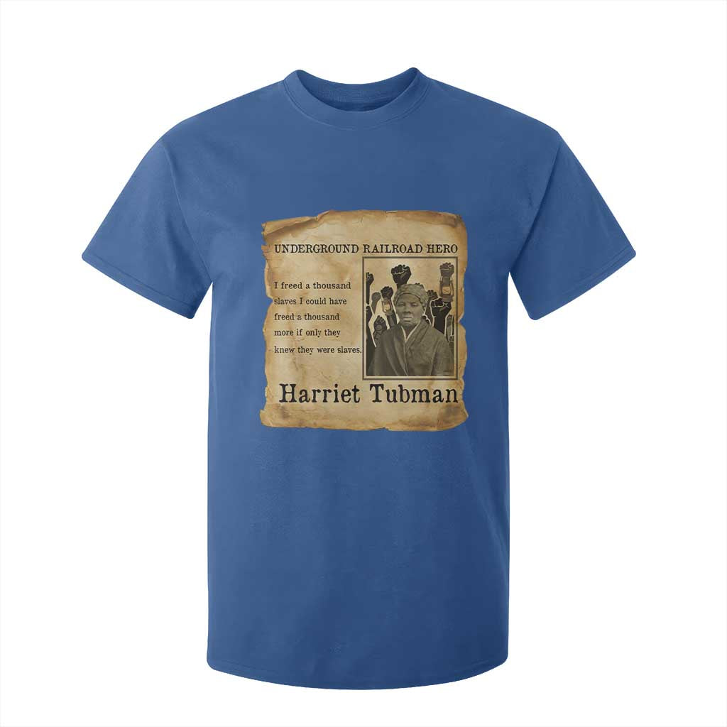Harriet Tubman Quote T Shirt For Kid I Freed A Thousand People Vintage Poster