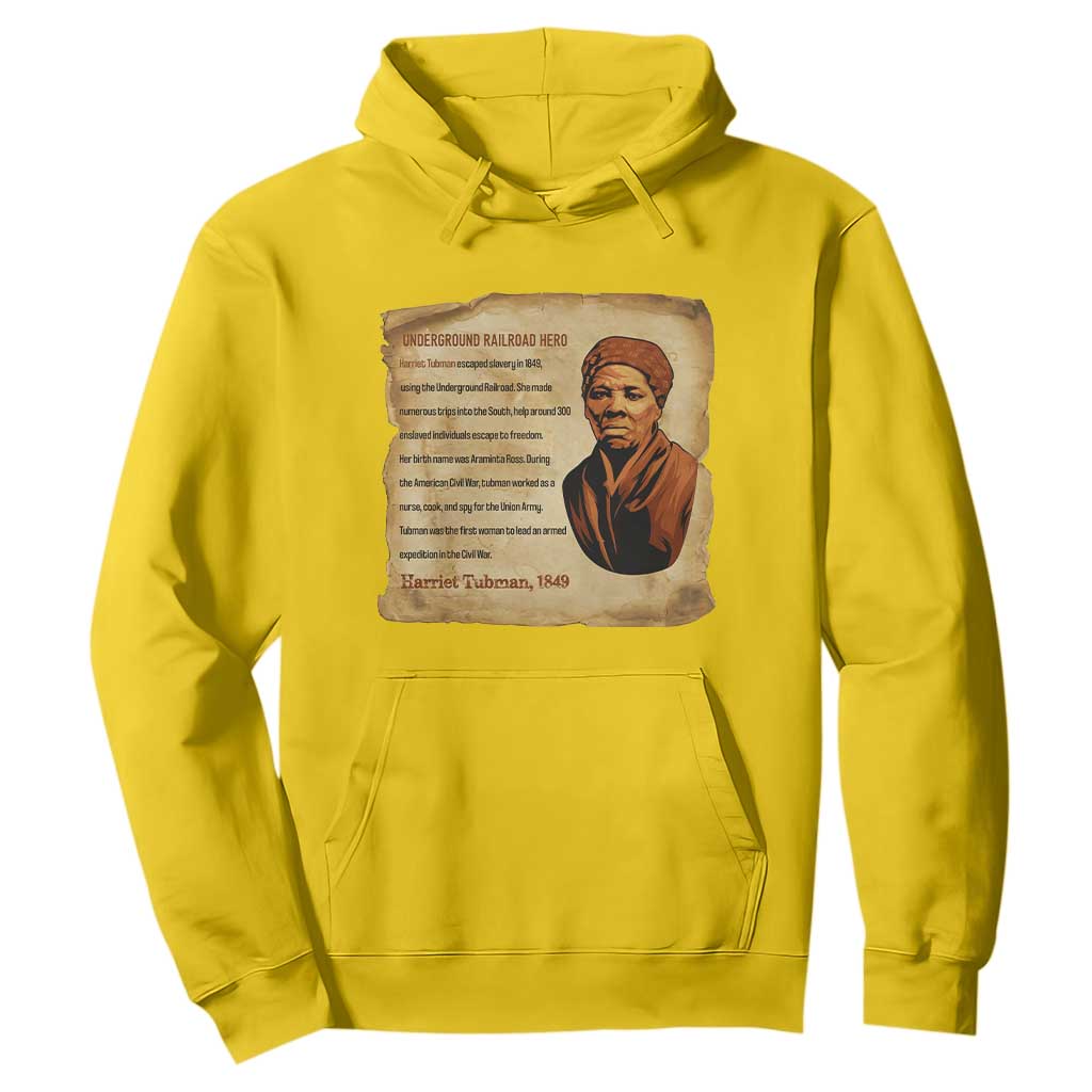 Harriet Tubman Hoodie Black American Hero Underground Railroad