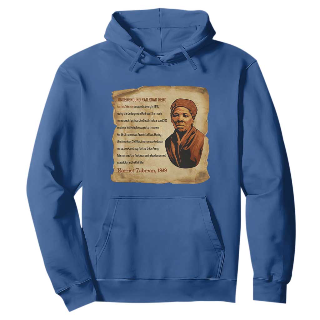Harriet Tubman Hoodie Black American Hero Underground Railroad