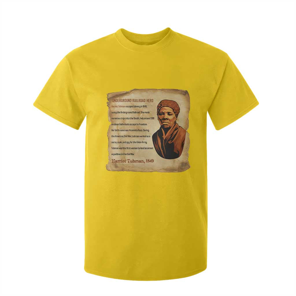 Harriet Tubman T Shirt For Kid Black American Hero Underground Railroad