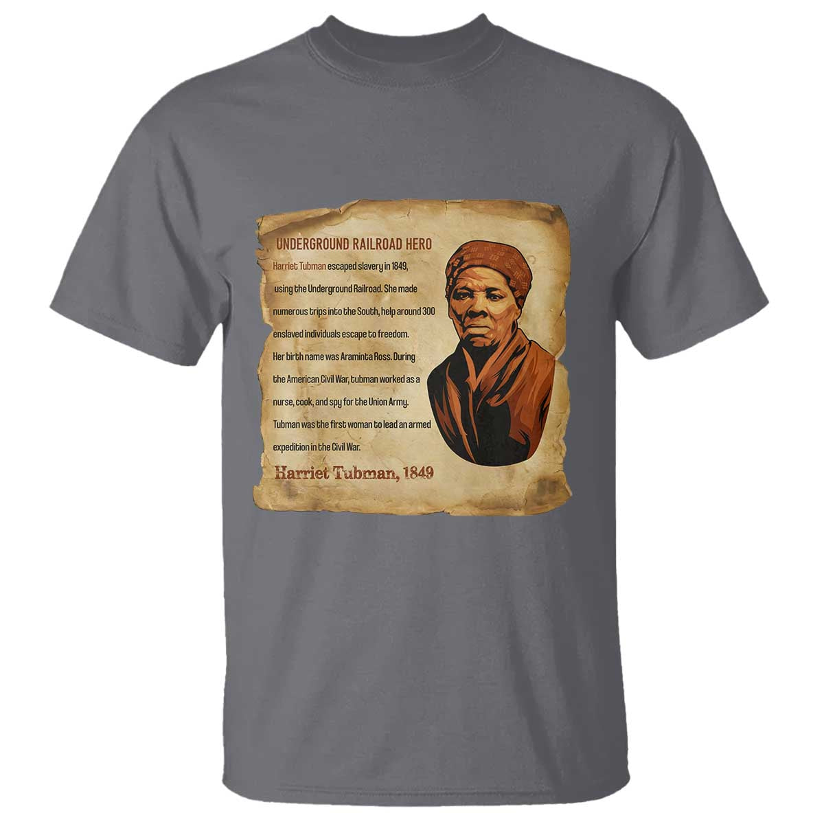 Harriet Tubman T Shirt Black American Hero Underground Railroad