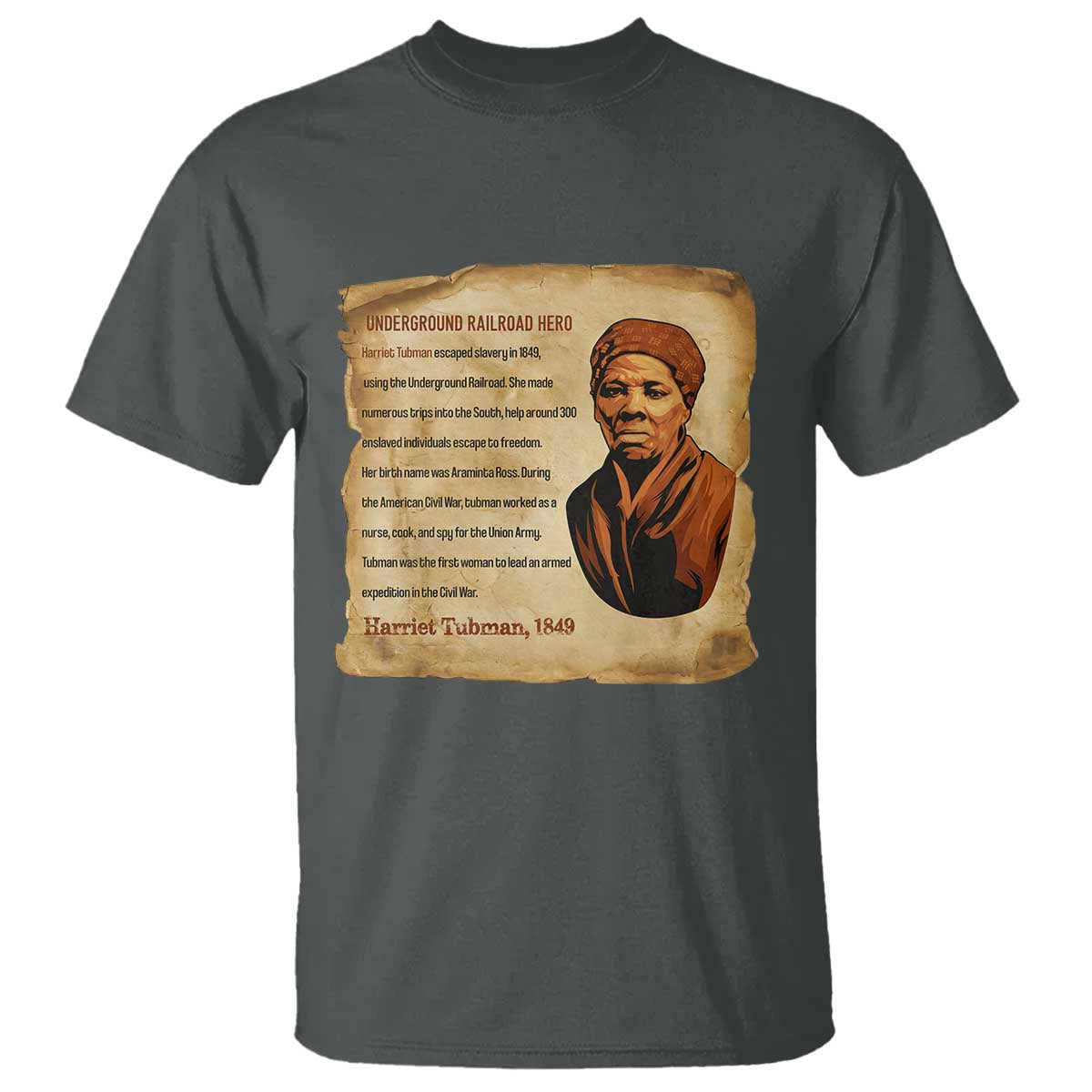 Harriet Tubman T Shirt Black American Hero Underground Railroad