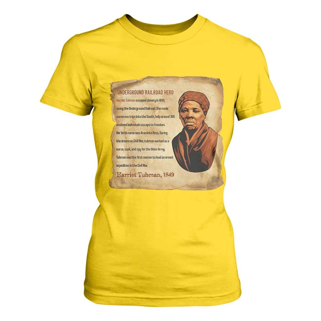 Harriet Tubman T Shirt For Women Black American Hero Underground Railroad