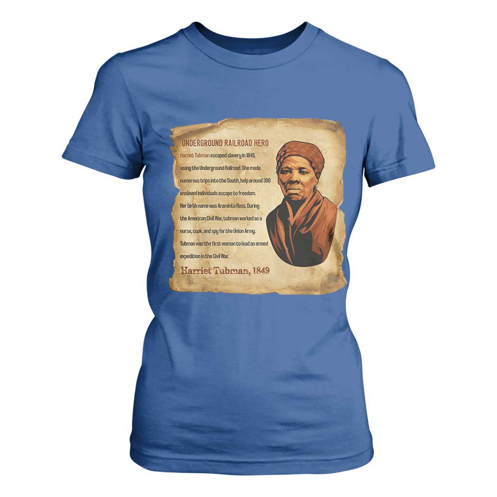 Harriet Tubman T Shirt For Women Black American Hero Underground Railroad