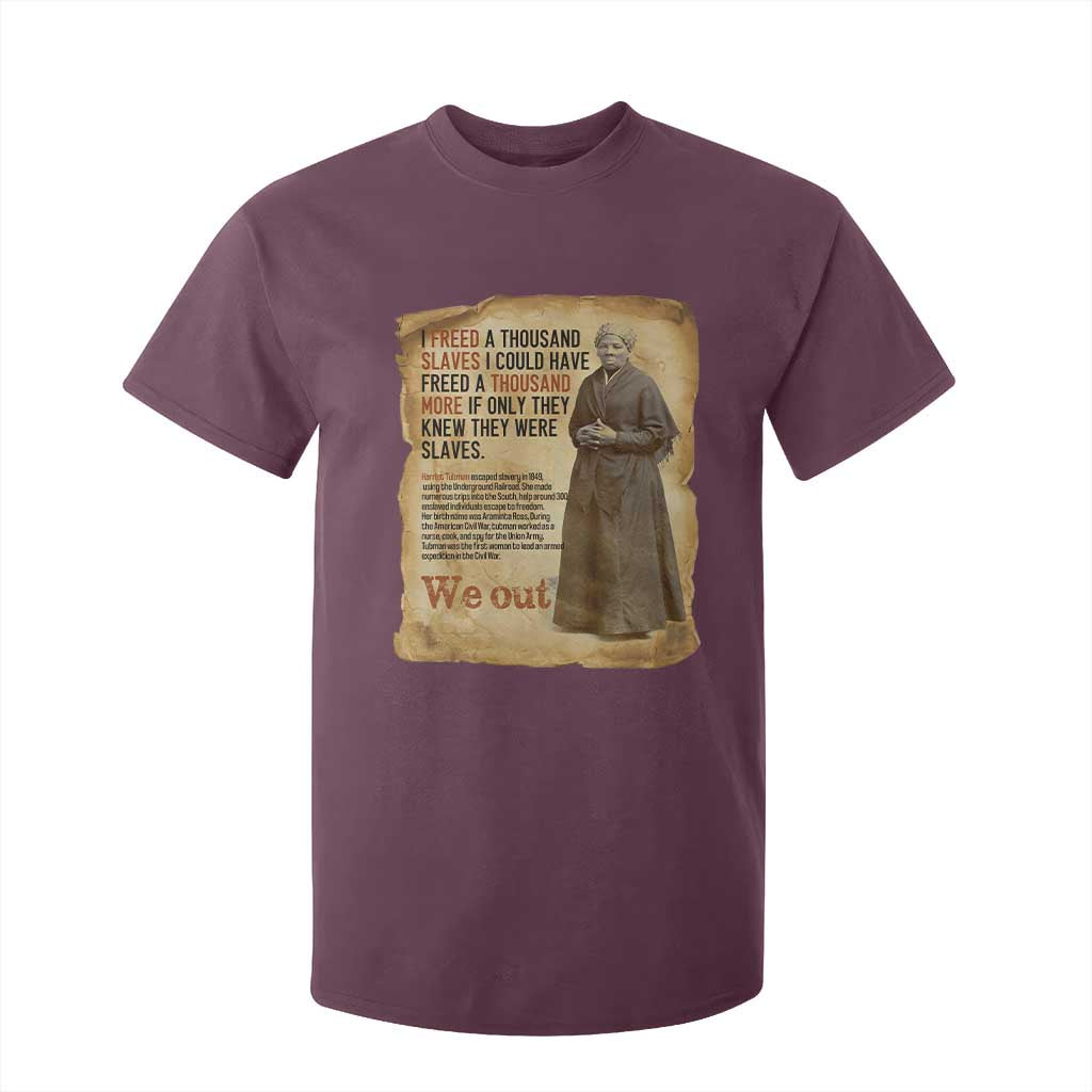 Harriet Tubman We Out T Shirt For Kid Vintage Black History Gift