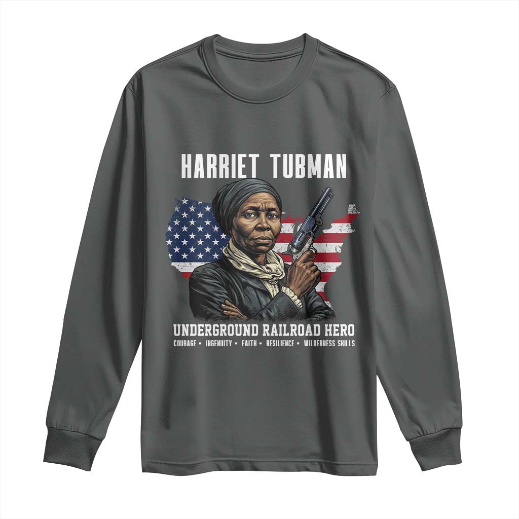Harriet Tubman Patriotic Long Sleeve Shirt Female Empowerment History Gift