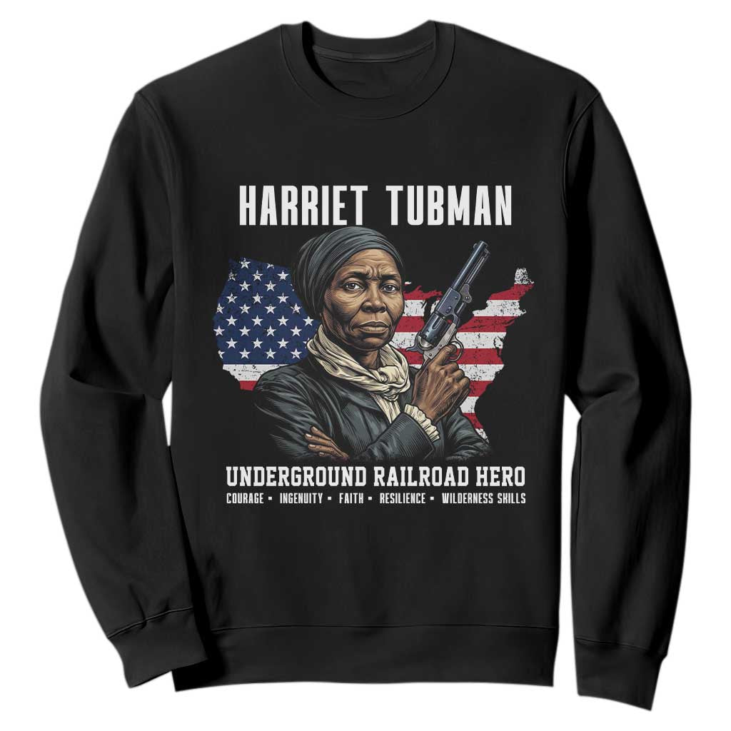 Harriet Tubman Patriotic Sweatshirt Female Empowerment History Gift