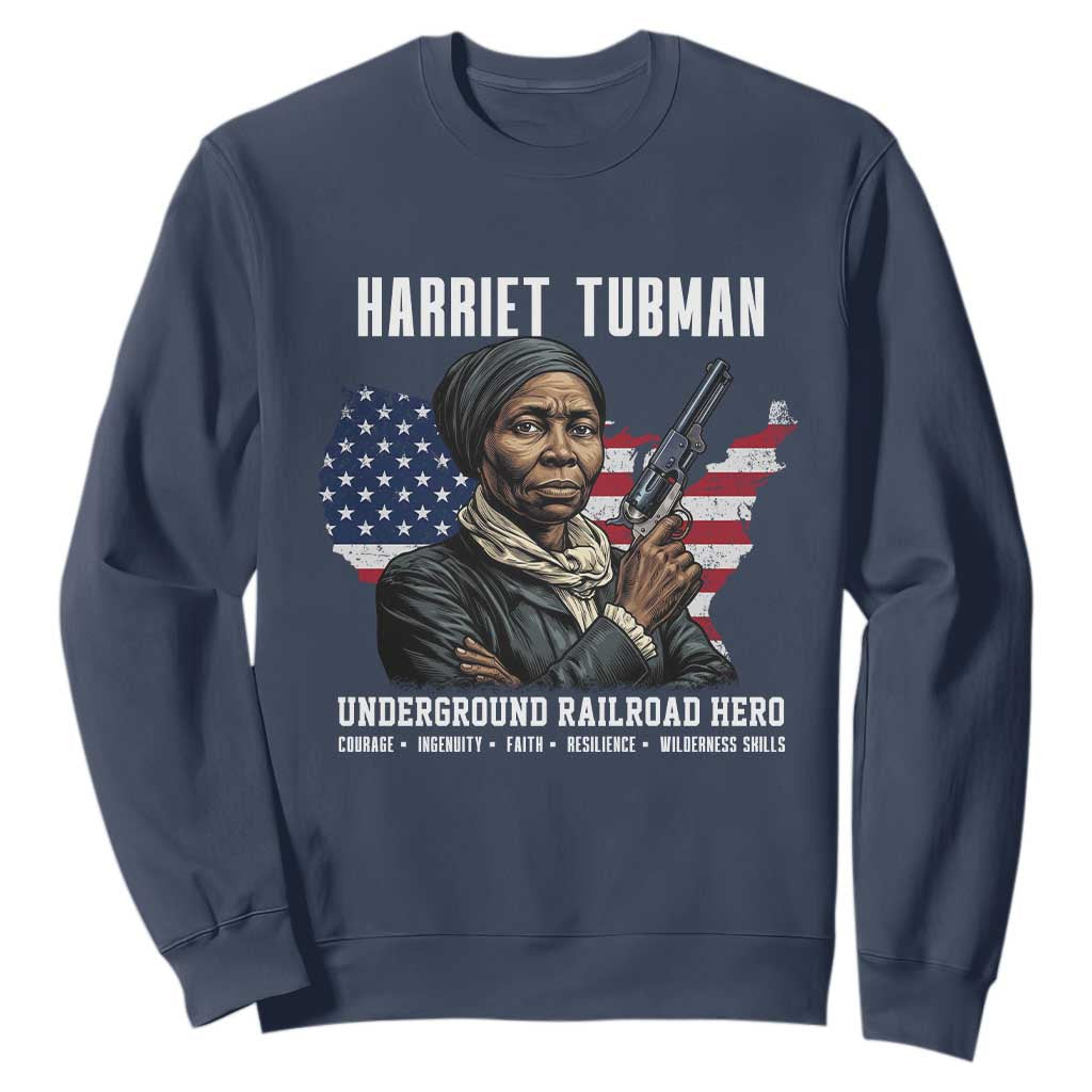 Harriet Tubman Patriotic Sweatshirt Female Empowerment History Gift