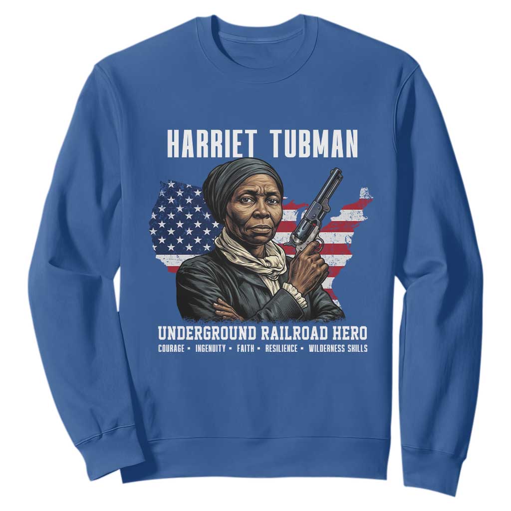 Harriet Tubman Patriotic Sweatshirt Female Empowerment History Gift