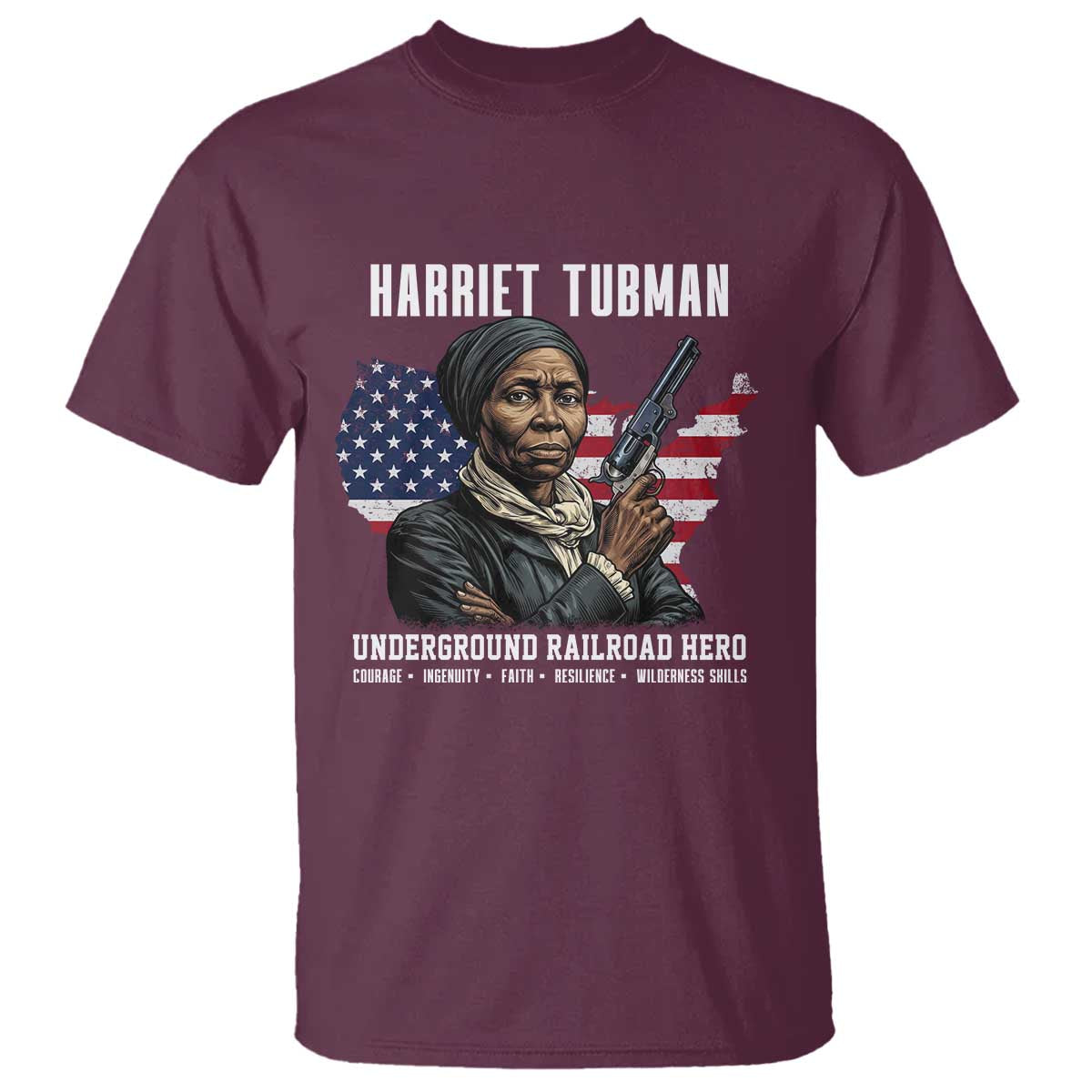 Harriet Tubman Patriotic T Shirt Female Empowerment History Gift