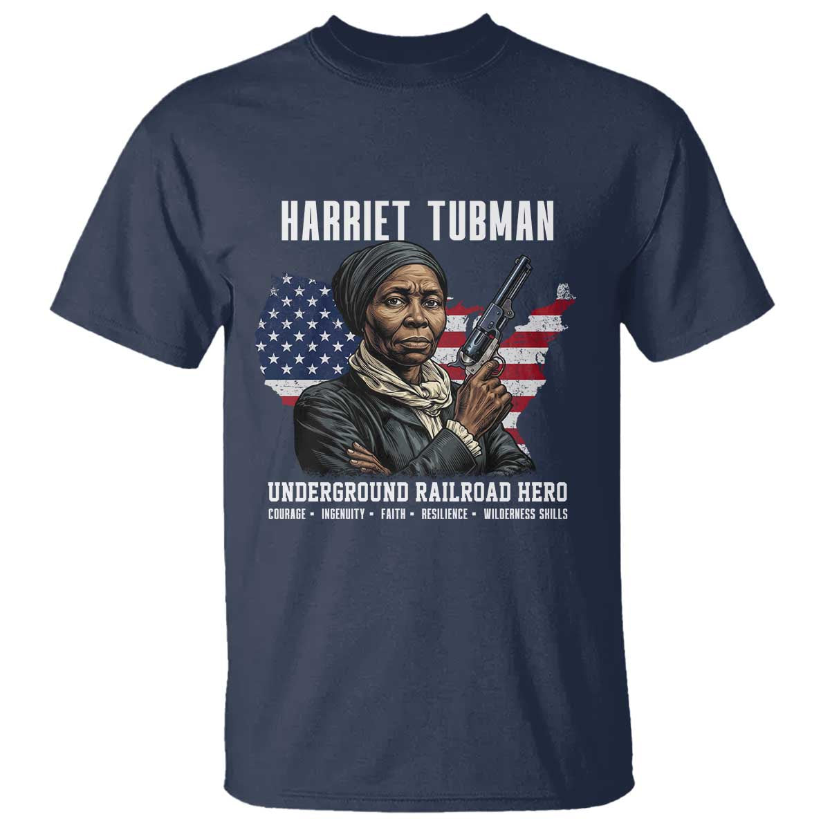 Harriet Tubman Patriotic T Shirt Female Empowerment History Gift