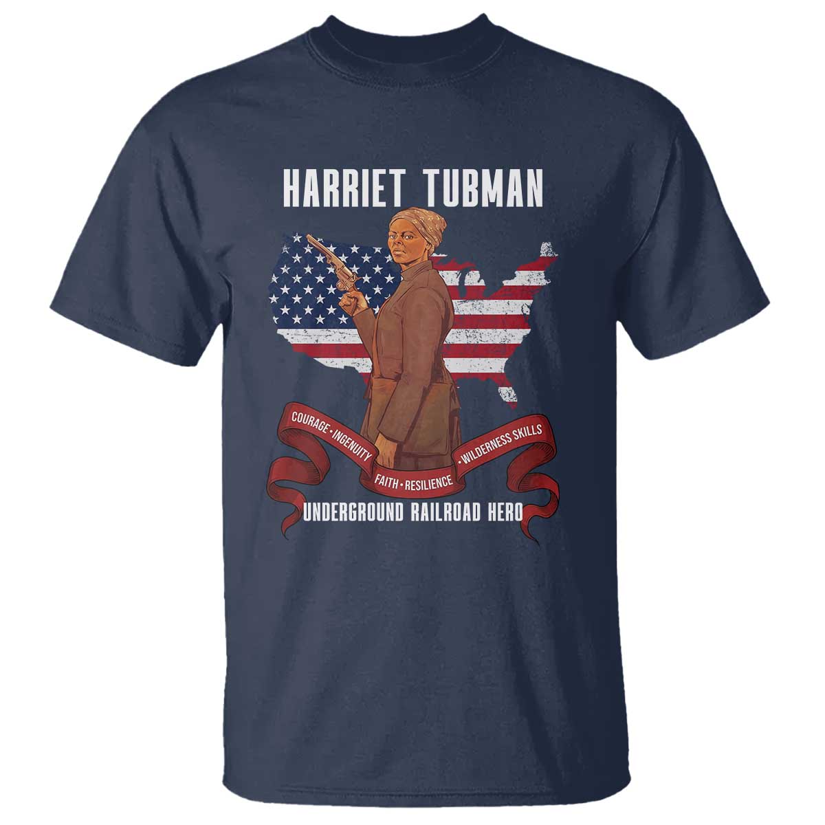 Harriet Tubman Patriotic T Shirt Strong Black Women Pride