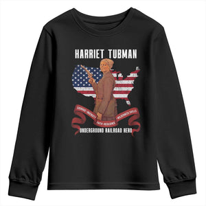 Harriet Tubman Patriotic Youth Sweatshirt Strong Black Women Pride