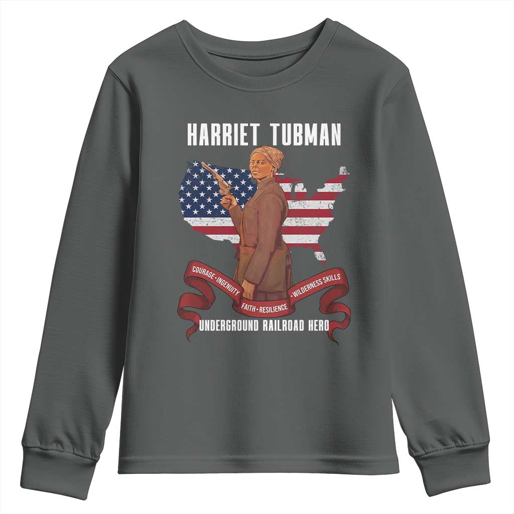 Harriet Tubman Patriotic Youth Sweatshirt Strong Black Women Pride