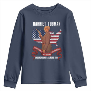Harriet Tubman Patriotic Youth Sweatshirt Strong Black Women Pride