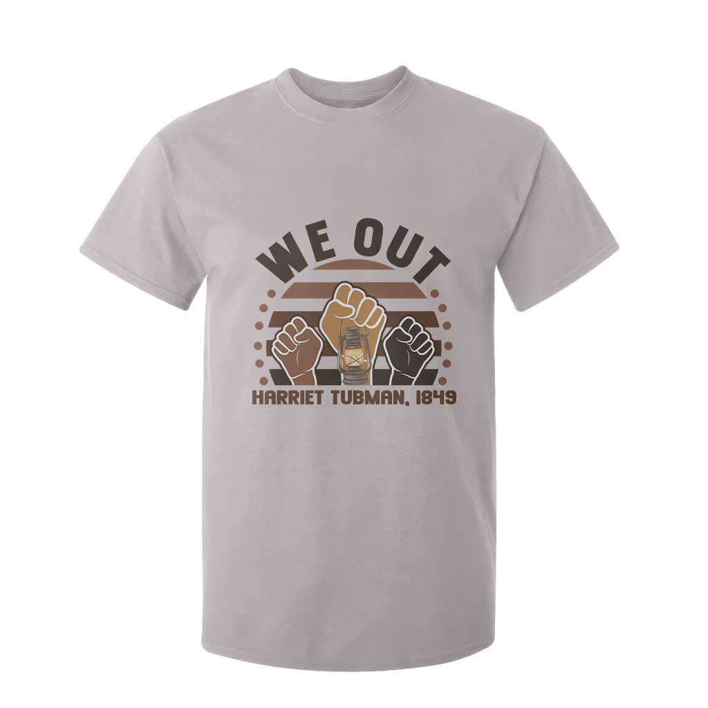 Harriet Tubman We Out 1849 T Shirt For Kid Vintage Sunset Black American Hero