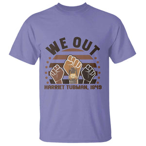 Harriet Tubman We Out 1849 T Shirt Vintage Sunset Black American Hero