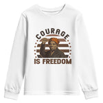 Harriet Tubman Legacy Youth Sweatshirt Courage Is Freedom