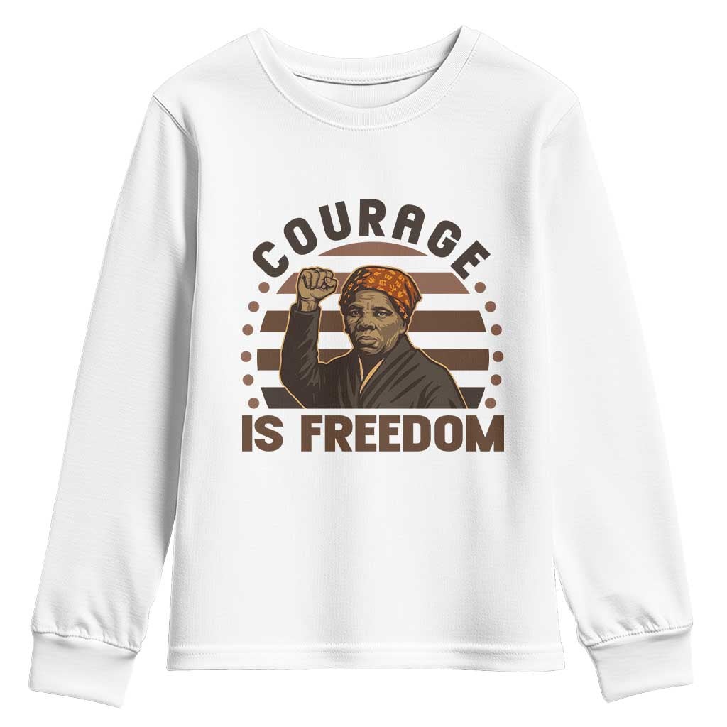 Harriet Tubman Legacy Youth Sweatshirt Courage Is Freedom