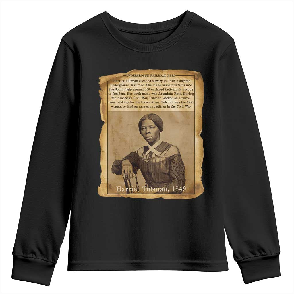Harriet Tubman Tribute Youth Sweatshirt Civil Rights Leader Black History Gift