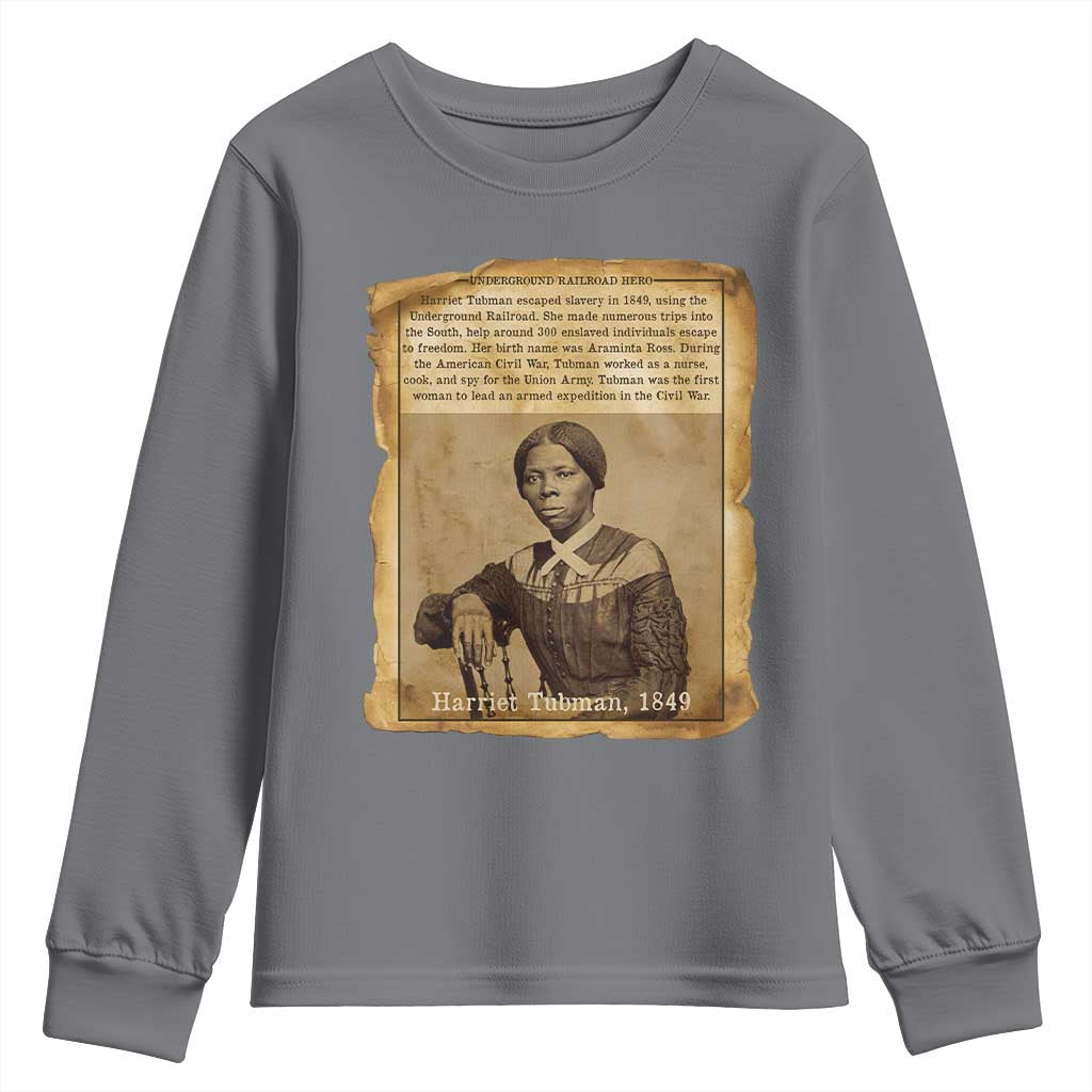 Harriet Tubman Tribute Youth Sweatshirt Civil Rights Leader Black History Gift