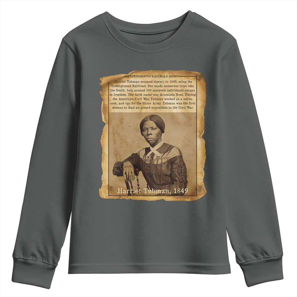 Harriet Tubman Tribute Youth Sweatshirt Civil Rights Leader Black History Gift
