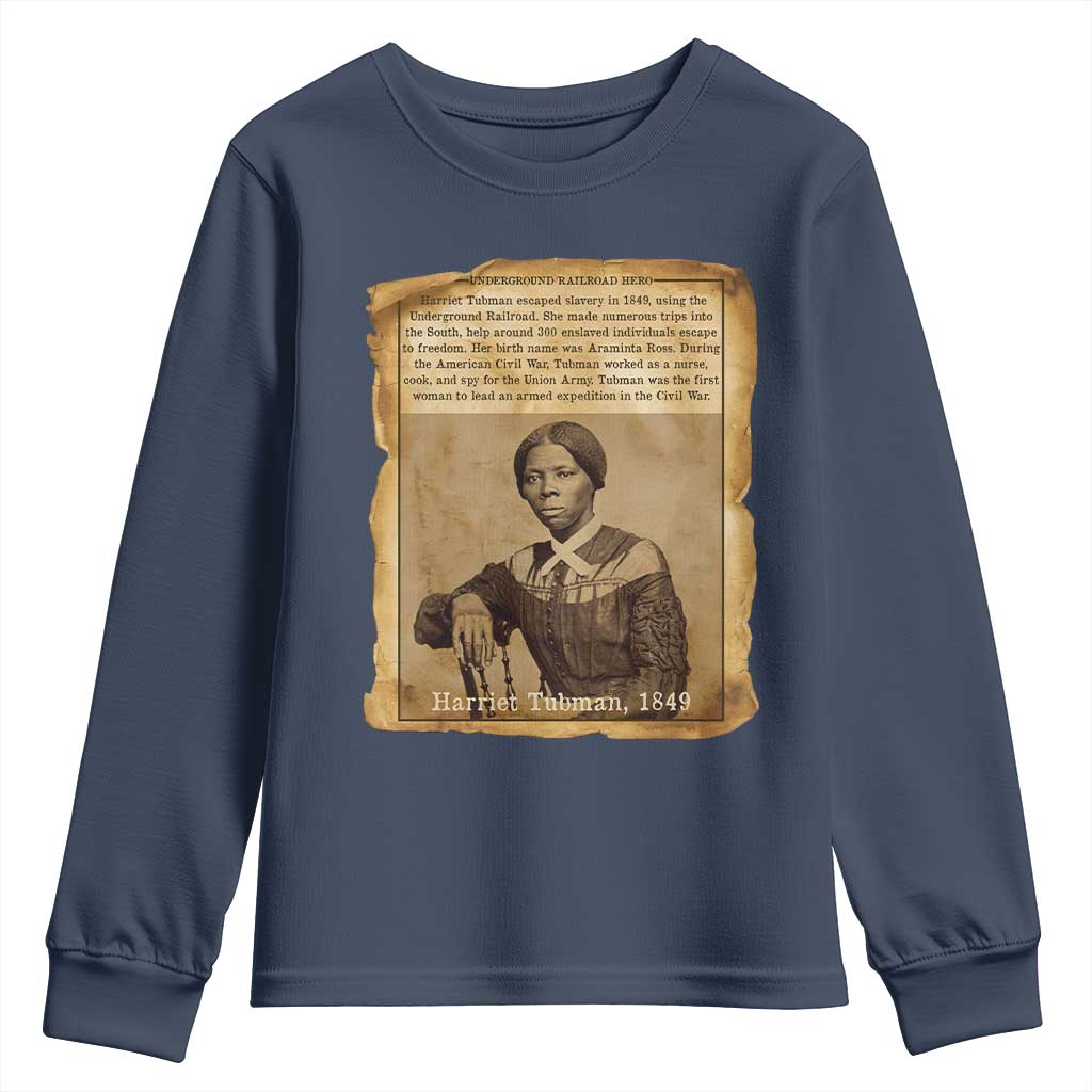 Harriet Tubman Tribute Youth Sweatshirt Civil Rights Leader Black History Gift