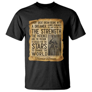 Harriet Tubman Quote T Shirt Strength Patience Passion To Change The World