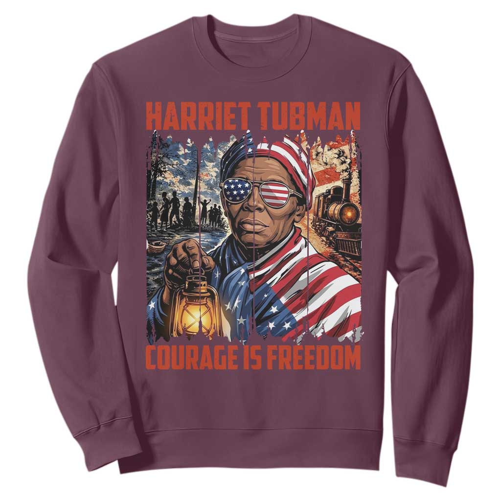 Harriet Tubman Courage Is Freedom Sweatshirt Black History Gift
