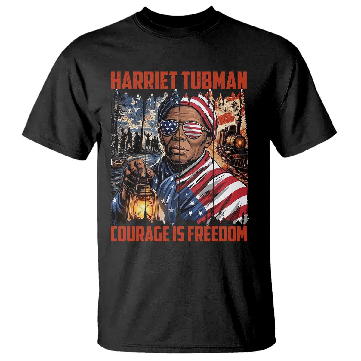Harriet Tubman Courage Is Freedom T Shirt Black History Gift