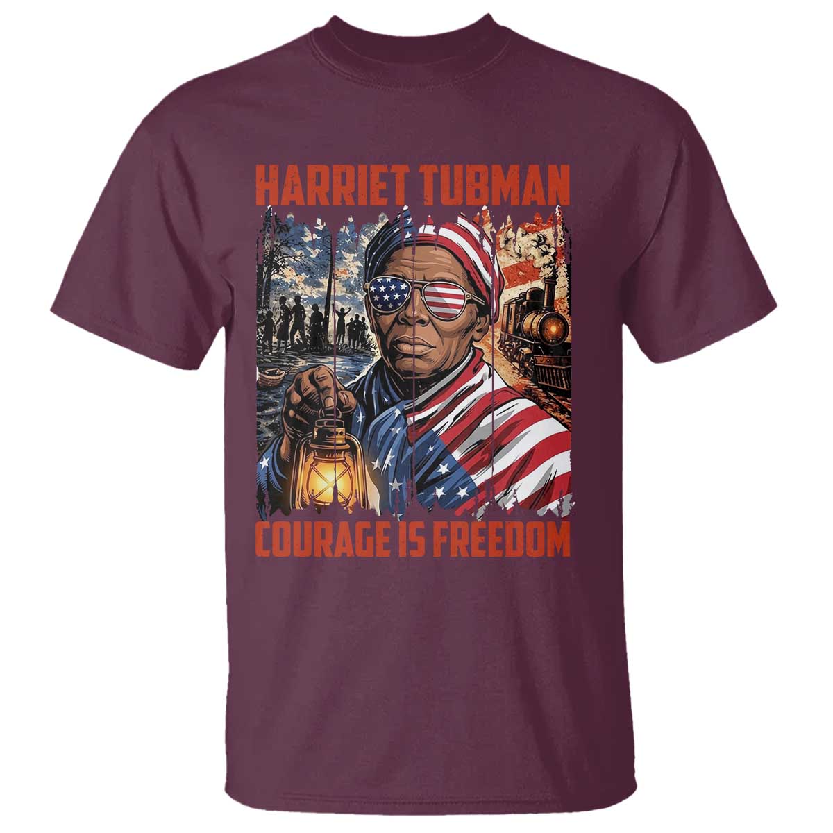 Harriet Tubman Courage Is Freedom T Shirt Black History Gift