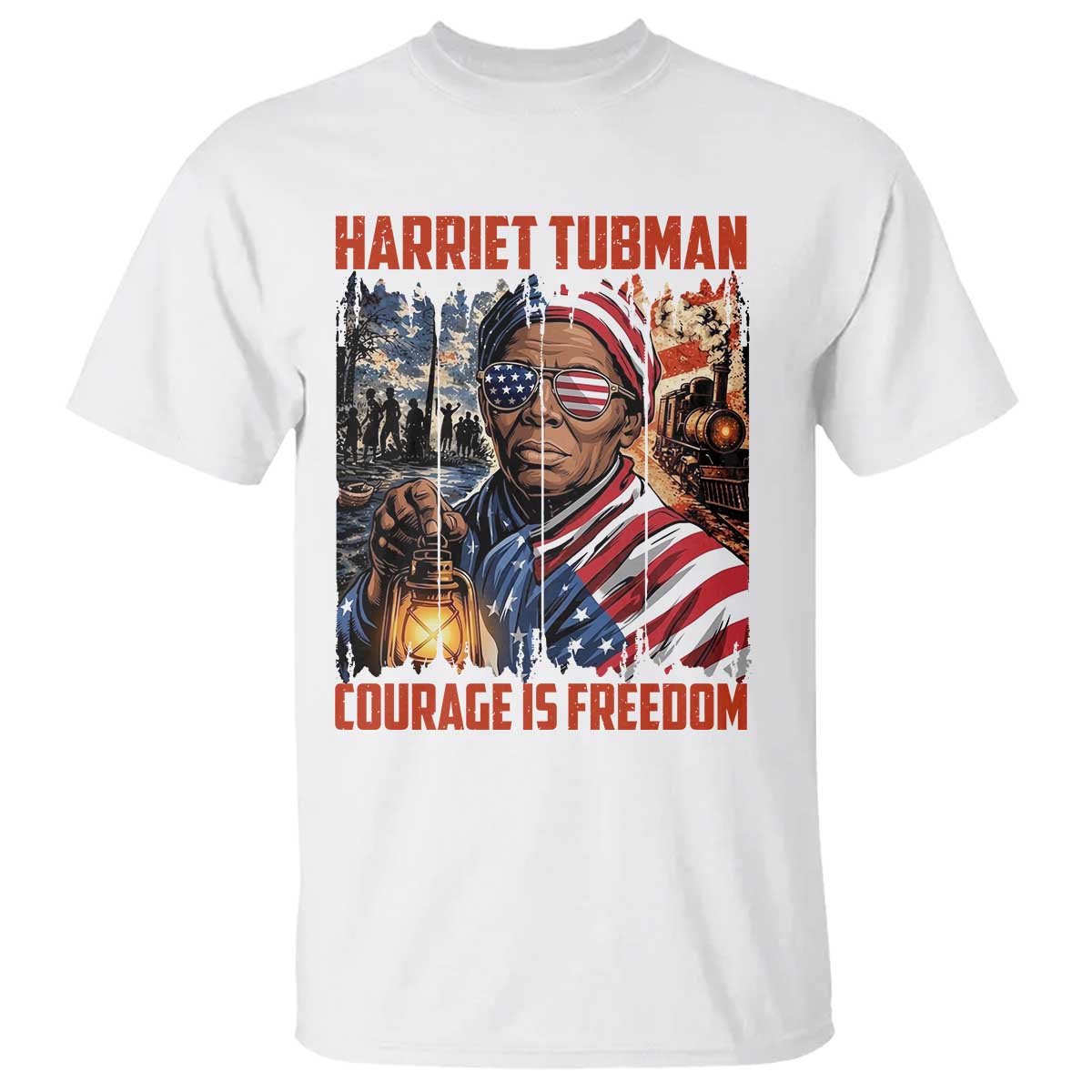 Harriet Tubman Courage Is Freedom T Shirt Black History Gift