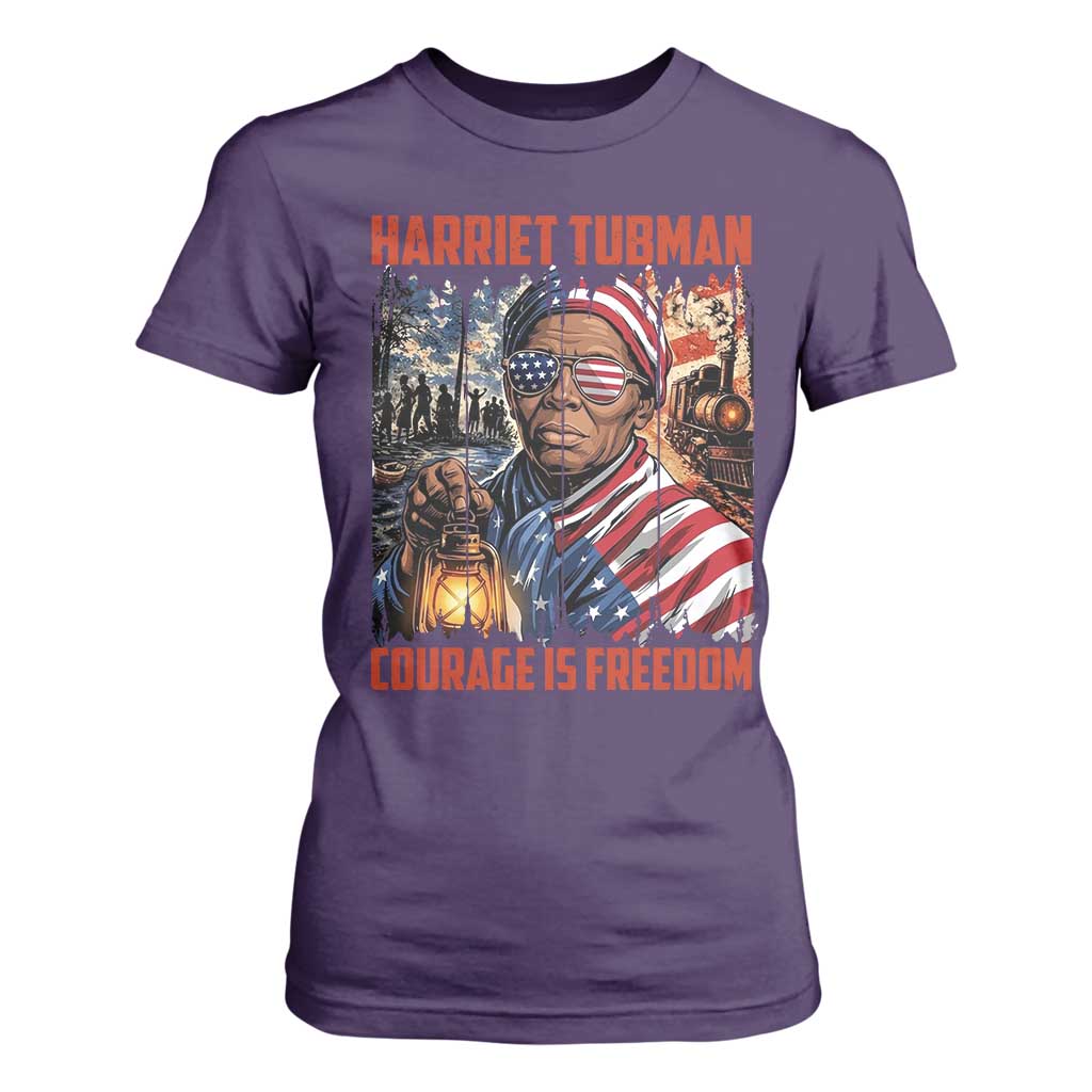 Harriet Tubman Courage Is Freedom T Shirt For Women Black History Gift