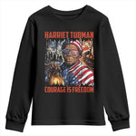 Harriet Tubman Courage Is Freedom Youth Sweatshirt Black History Gift