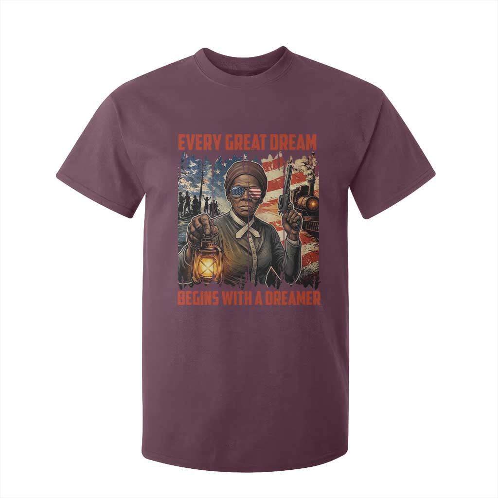 Harriet Tubman Quote T Shirt For Kid Every Great Dream Begins With A Dreamer