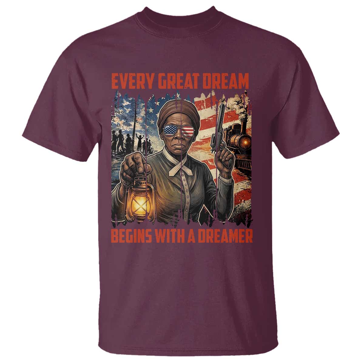 Harriet Tubman Quote T Shirt Every Great Dream Begins With A Dreamer