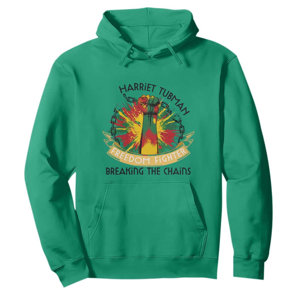 Harriet Tubman Hoodie Underground Railroad Hero Breaking Chains