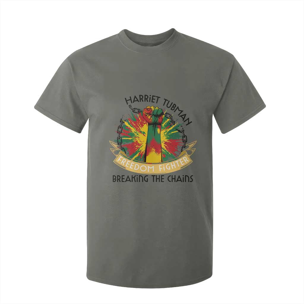 Harriet Tubman T Shirt For Kid Underground Railroad Hero Breaking Chains