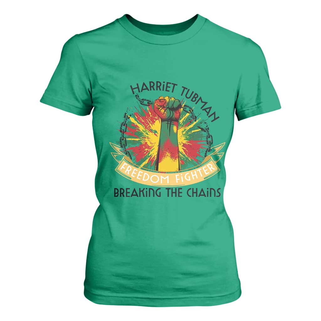 Harriet Tubman T Shirt For Women Underground Railroad Hero Breaking Chains