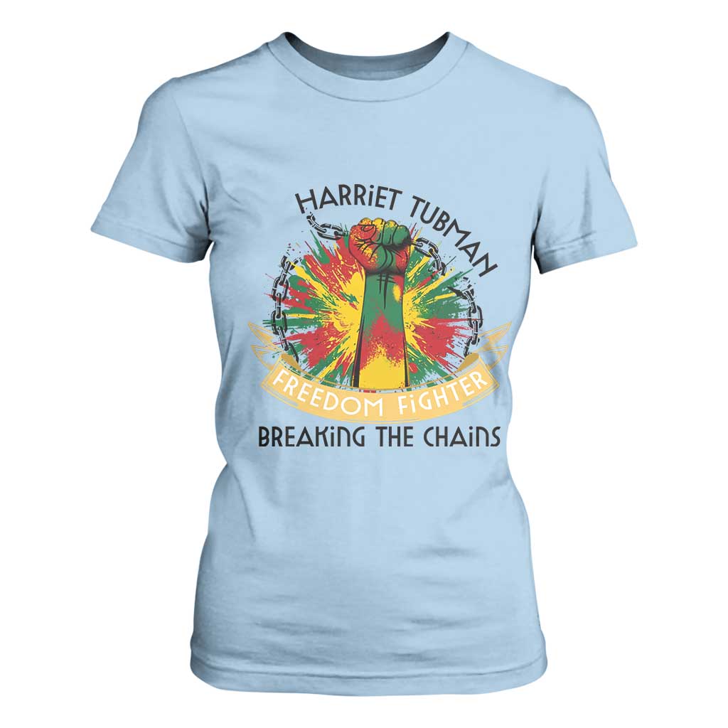Harriet Tubman T Shirt For Women Underground Railroad Hero Breaking Chains