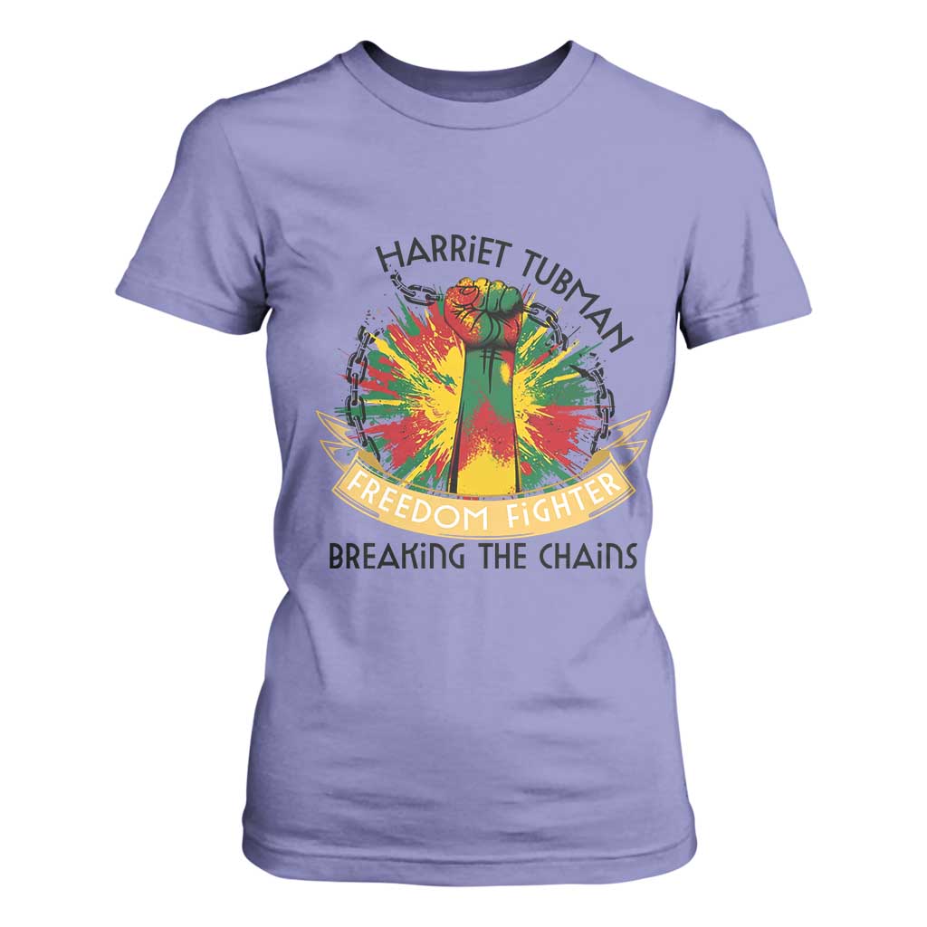Harriet Tubman T Shirt For Women Underground Railroad Hero Breaking Chains